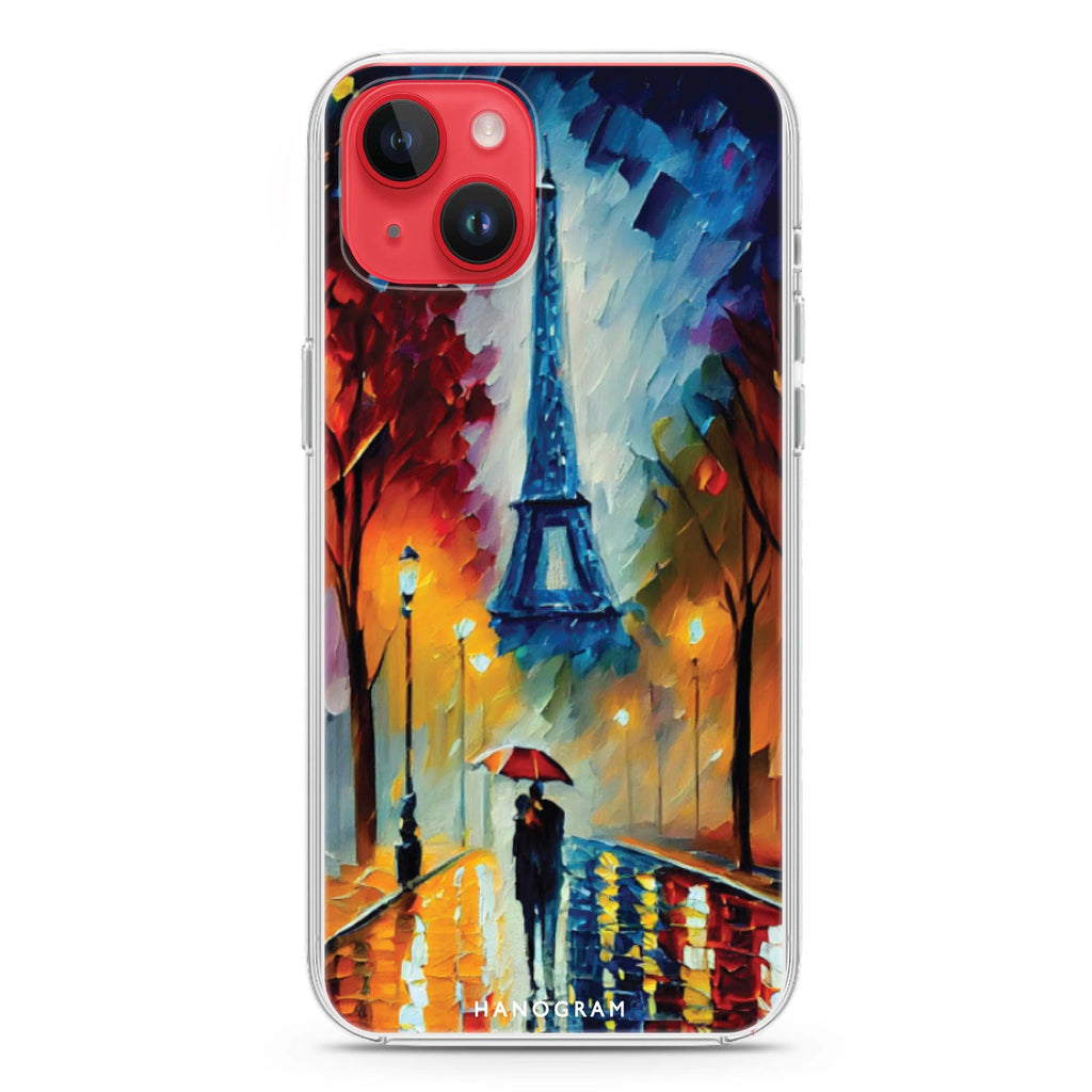 Romantic Paris iPhone 14 Plus Magsafe 兼容水晶透明保護殼