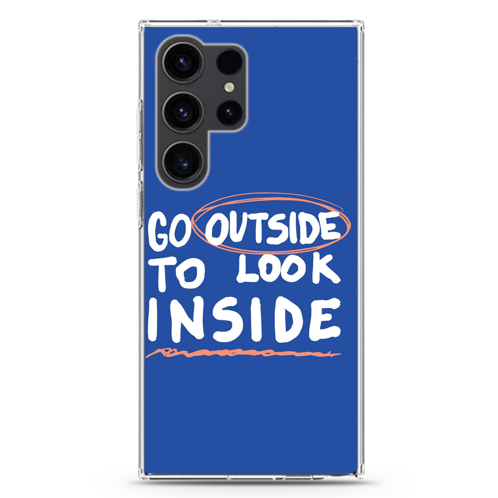 Go Outside to Look INSIDE Samsung Galaxy Ultra 透明保護殼，適用 S26/S25/S24/S23 Ultra，圖1