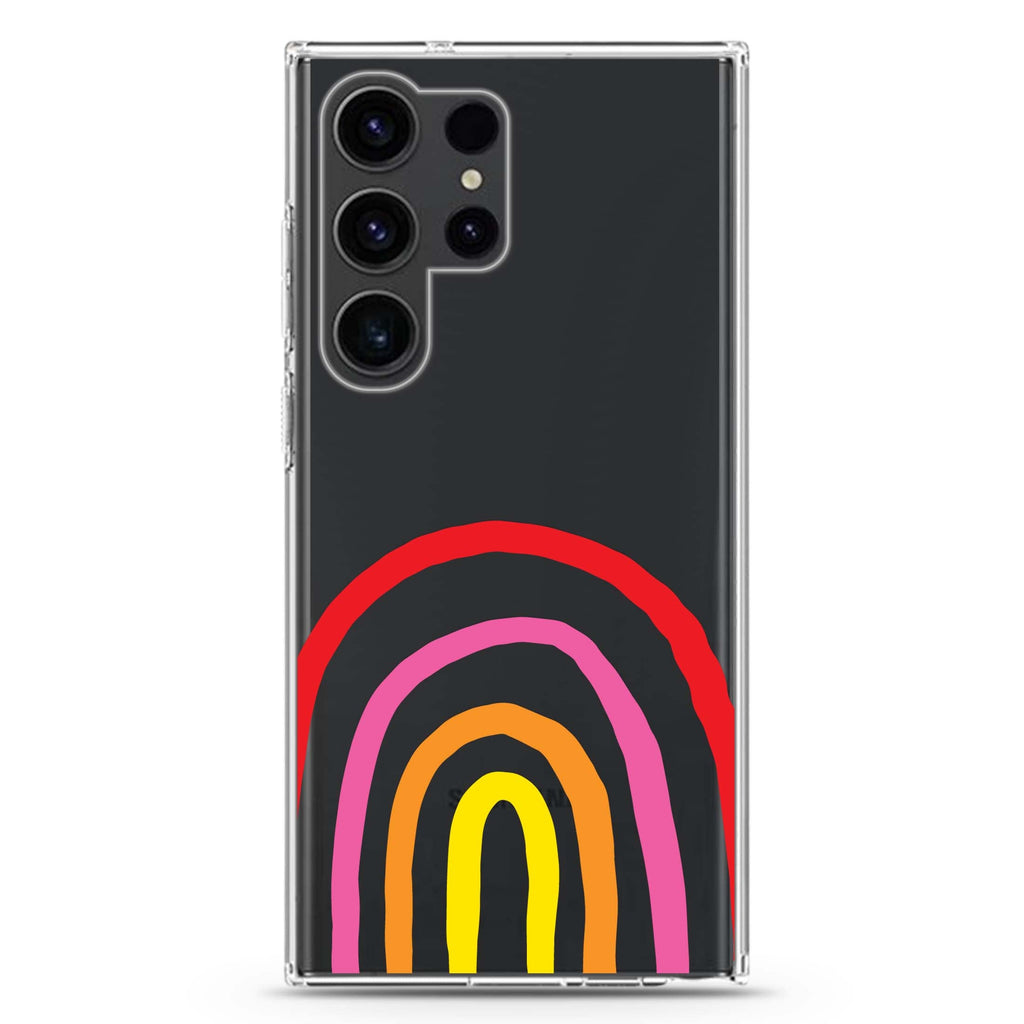 Rainbow Drawing Samsung Galaxy Ultra 透明保護殼，適用 S26/S25/S24/S23 Ultra，圖1