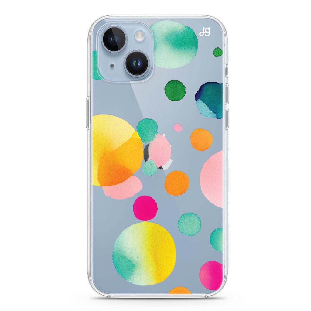 Abstract Polka Dot iPhone 14 Plus 水晶透明保護殼