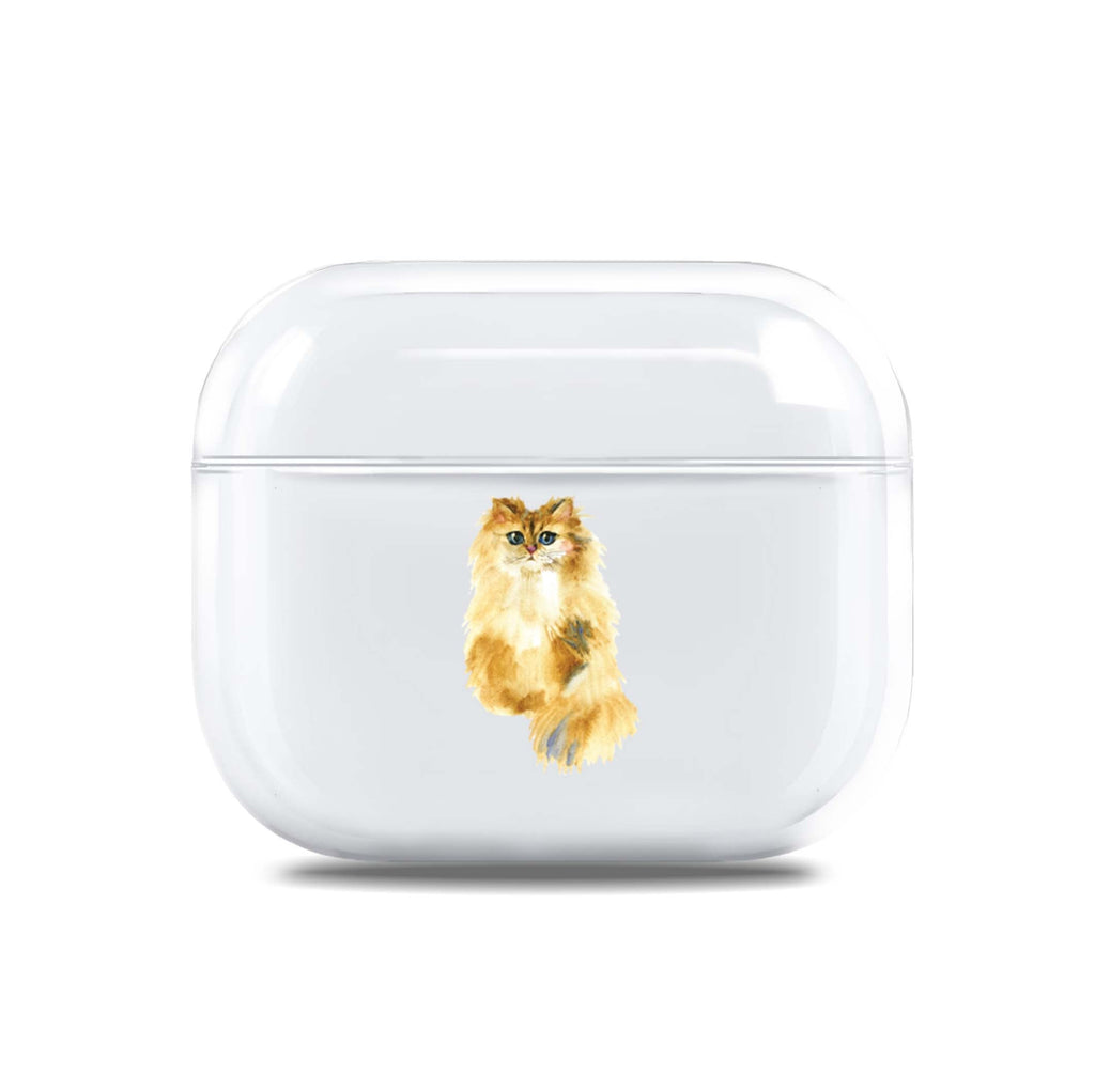 Watercolour Cat AirPods 透明保護殻