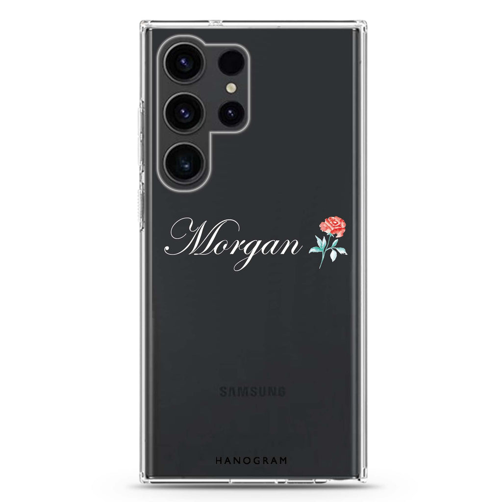 Little Flower Samsung Galaxy Ultra 可加名字透明保護殼，適用 S26/S25/S24/S23 Ultra，圖1