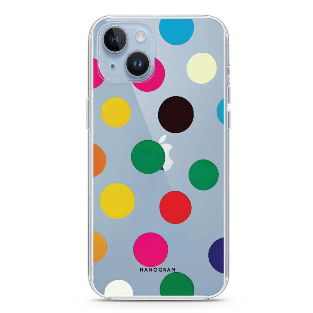 Polka Dot Pattern iPhone 14 Plus 水晶透明保護殼