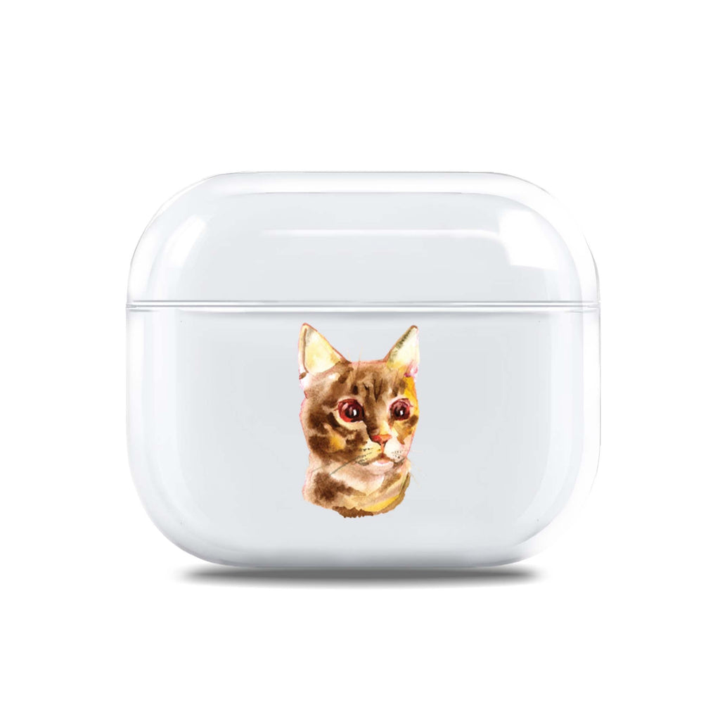 Watercolour Cat AirPods 透明保護殻
