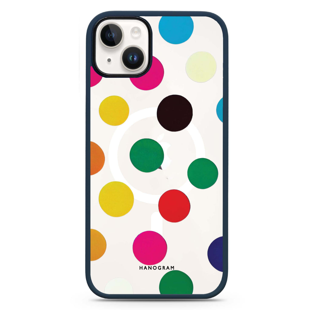Polka Dot Pattern iPhone 14 Plus Magsafe 兼容防衝擊保護殼