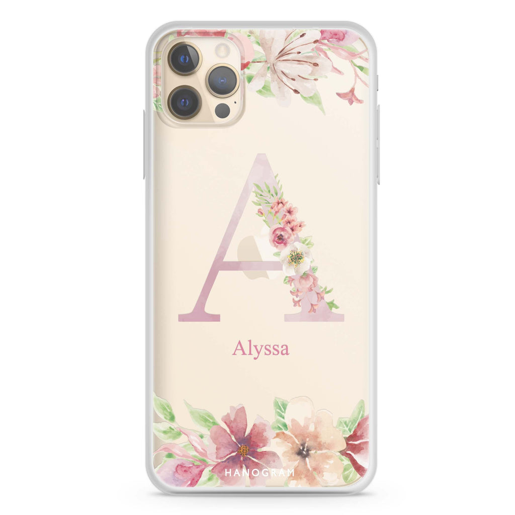 Monogram & Floral iPhone 12 Pro 透明軟保護殻