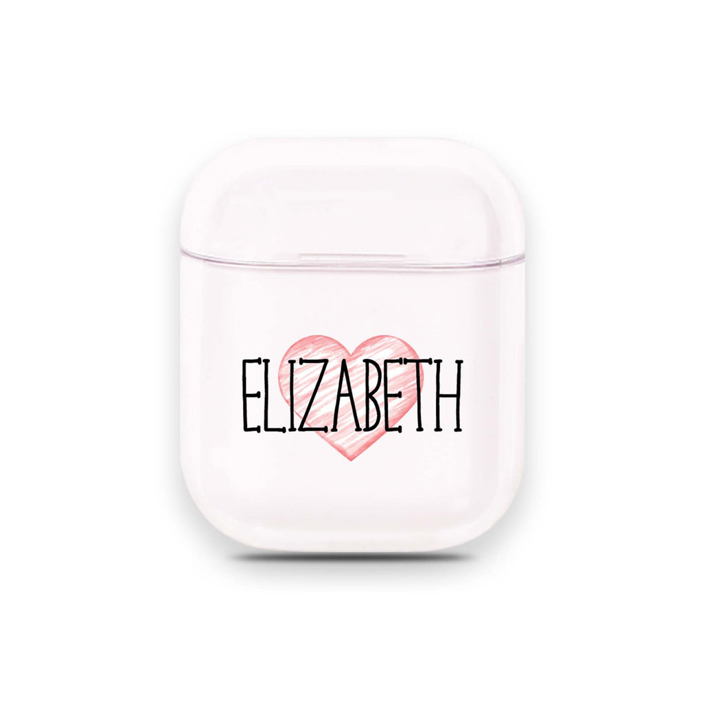 Heart Name Airpods 透明保護殻