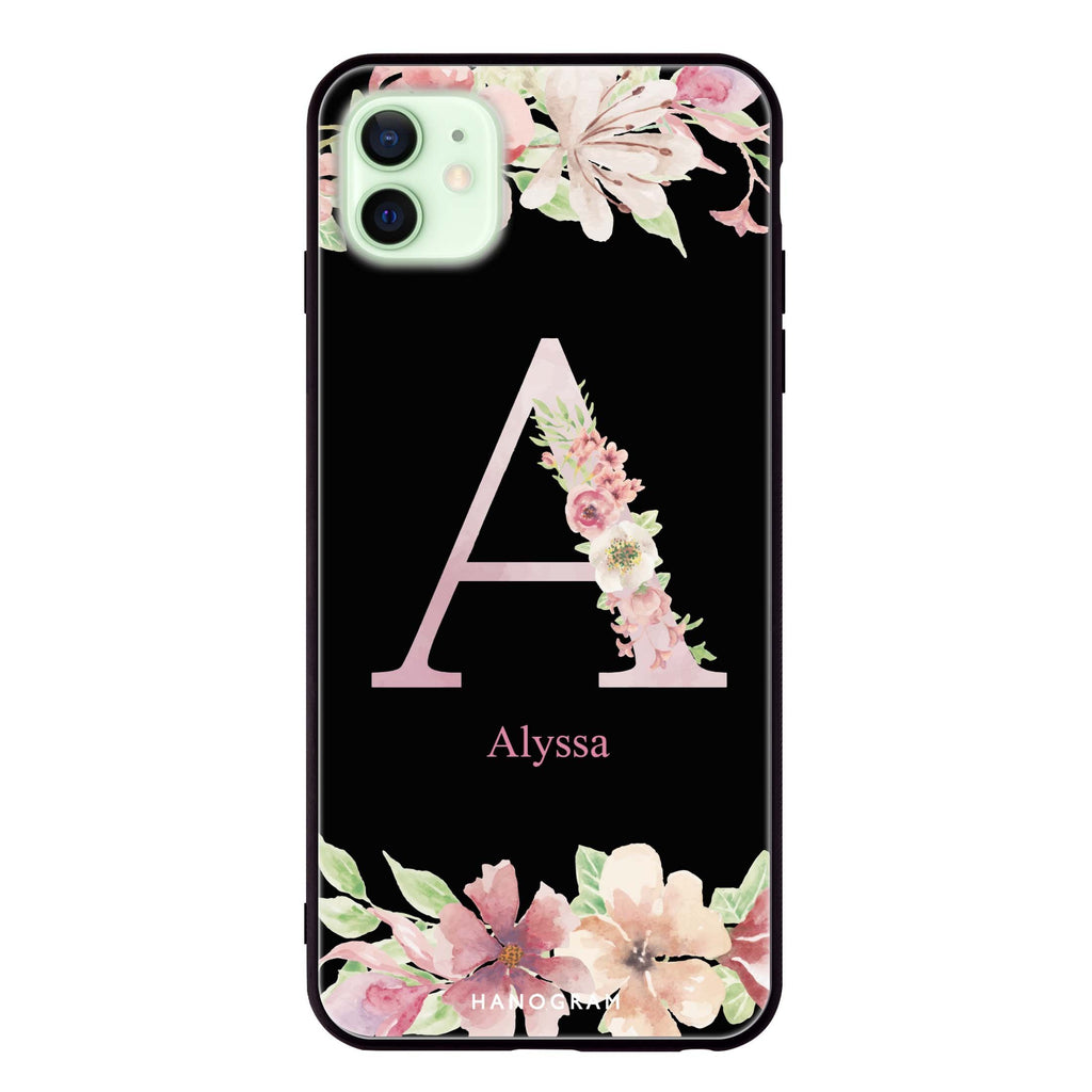 Monogram & Floral iPhone 12 mini 超薄強化玻璃殻