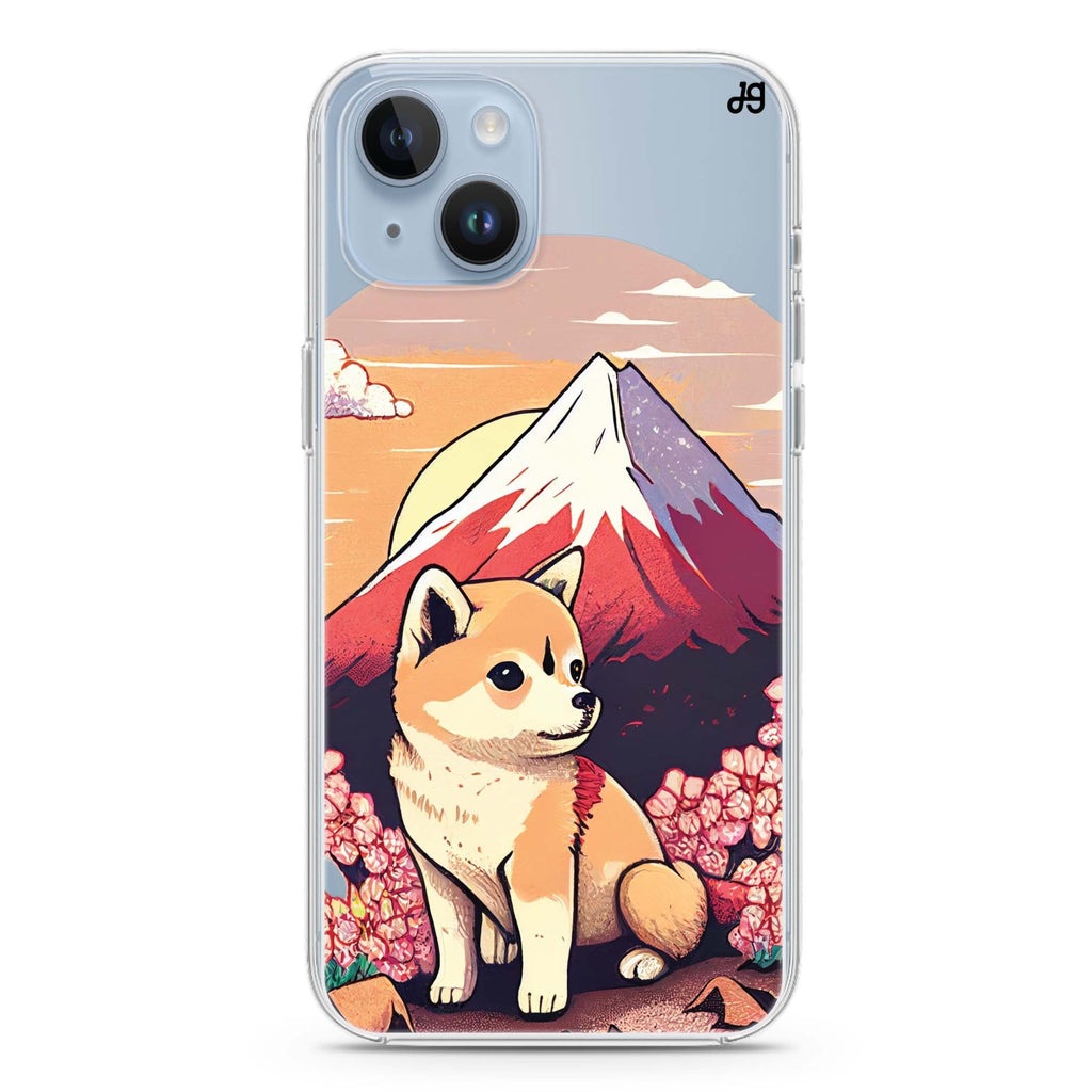 Shiba Inu & Fuji Mountain iPhone 14 水晶透明保護殼