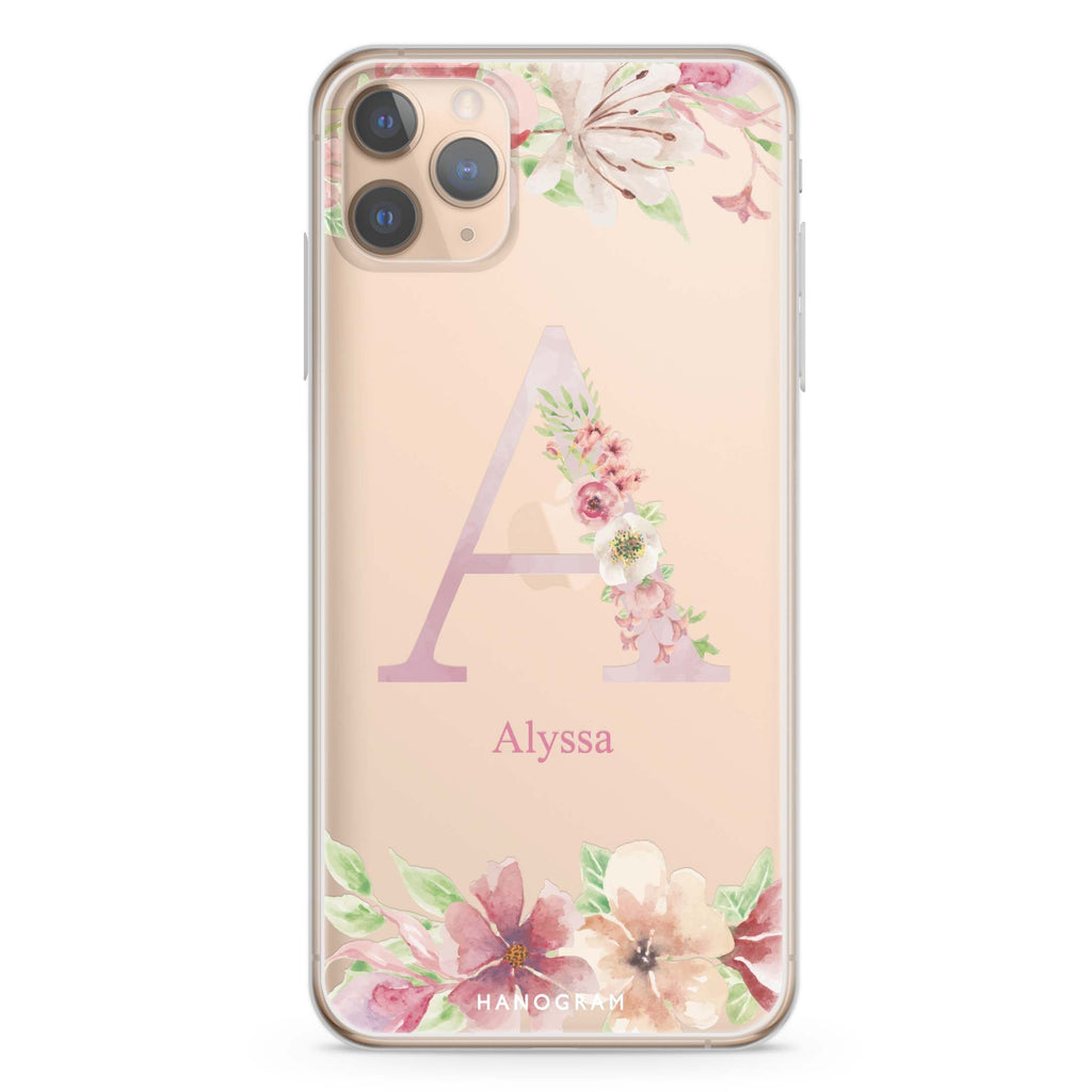 Monogram & Floral iPhone 11 Pro Max 水晶透明保護殼