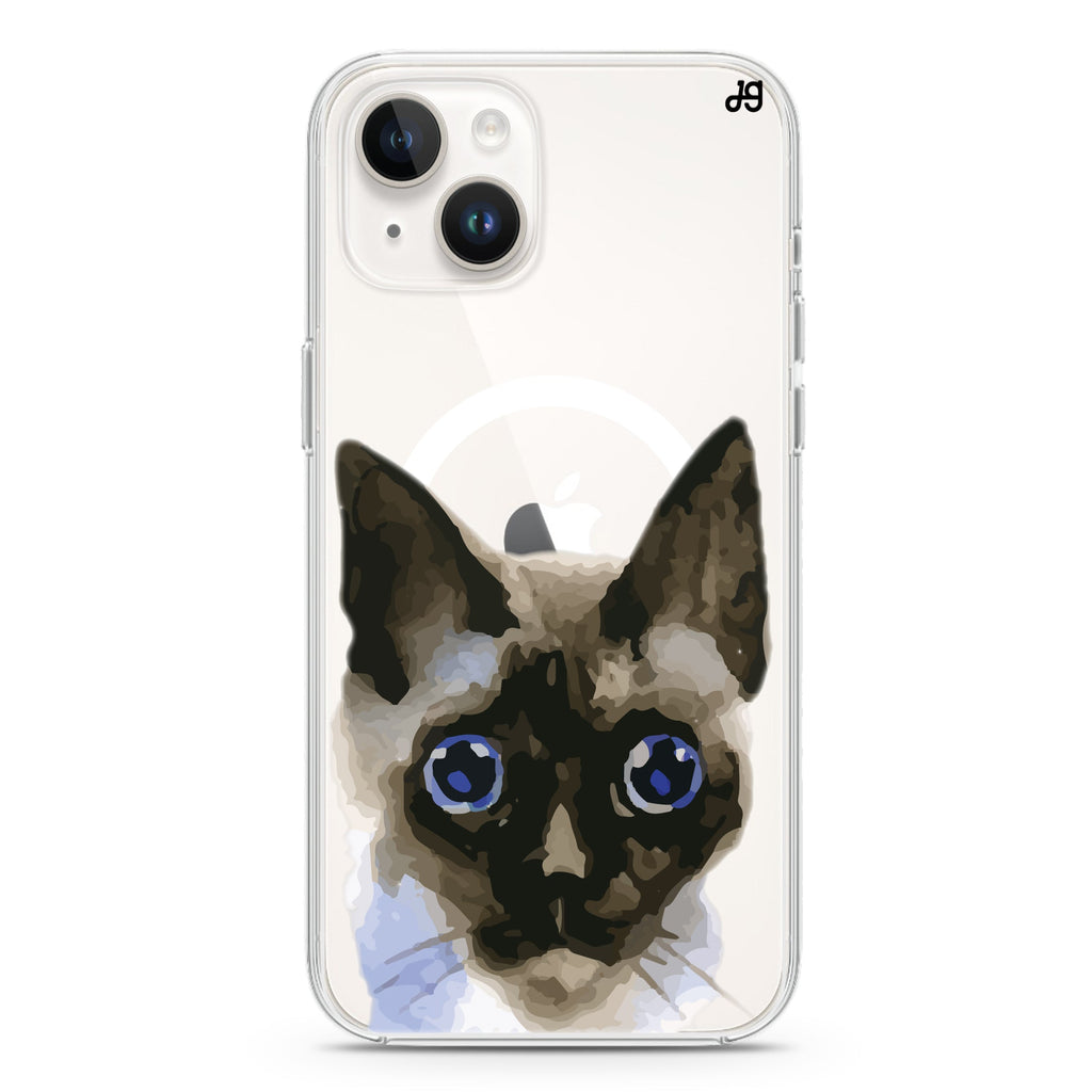 Watercolour Cat iPhone 14 Magsafe 兼容水晶透明保護殼