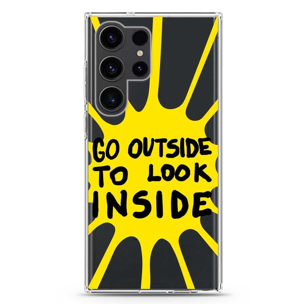 Go Outside to Look INSIDE shine Samsung Galaxy Ultra 透明保護殼，適用 S26/S25/S24/S23 Ultra，圖1