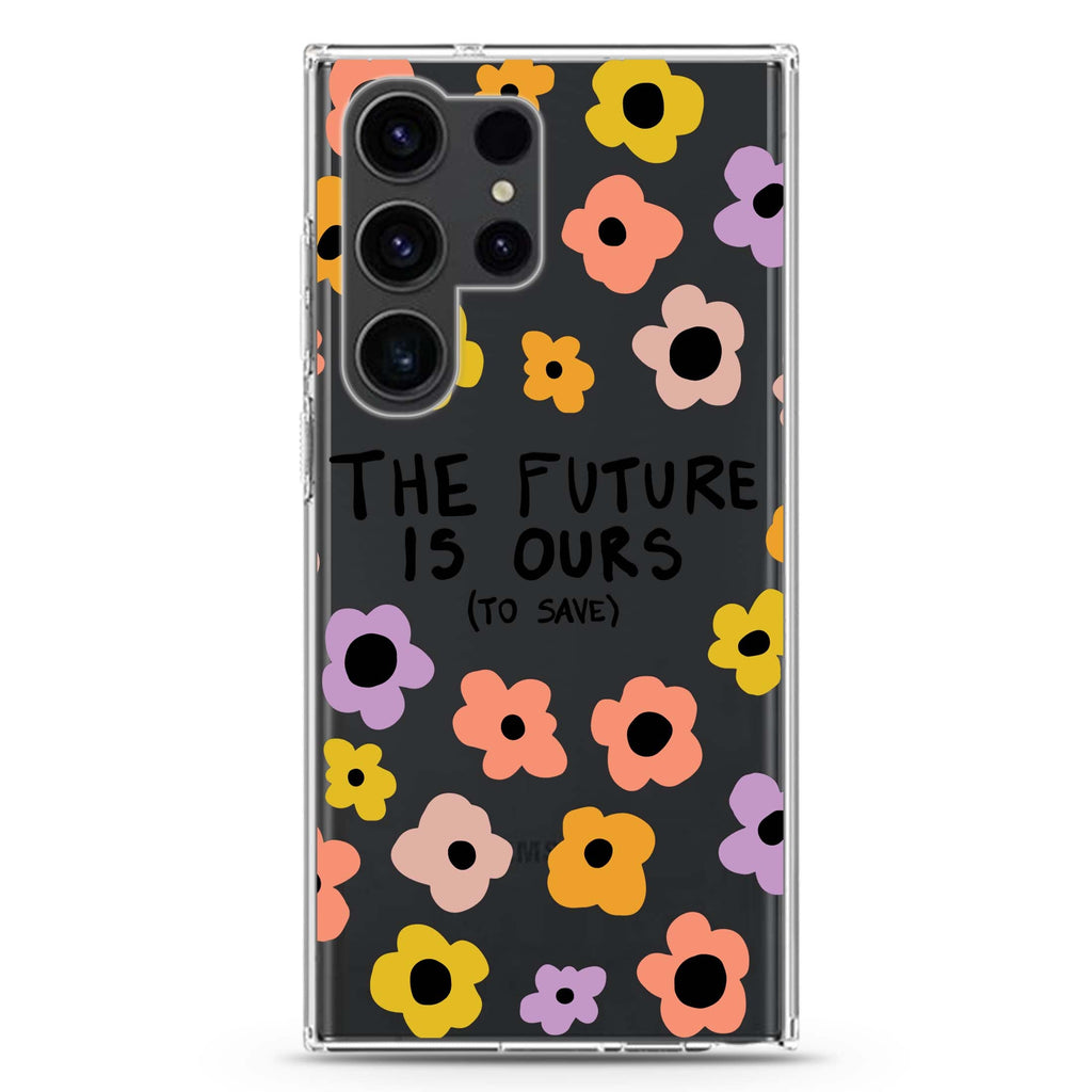 The future is OURS Samsung Galaxy Ultra 透明保護殼，適用 S26/S25/S24/S23 Ultra，圖1