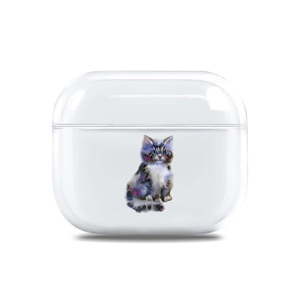 Watercolour Cat AirPods 透明保護殻