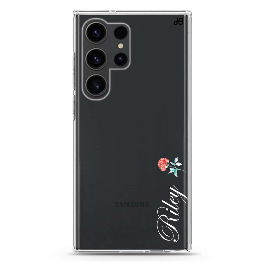Little Flower II Samsung Galaxy Ultra 可加名字透明保護殼，適用 S26/S25/S24/S23 Ultra，圖1