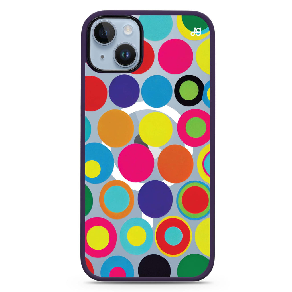 Polka Dot Pattern II iPhone 14 Plus Magsafe 兼容防衝擊保護殼