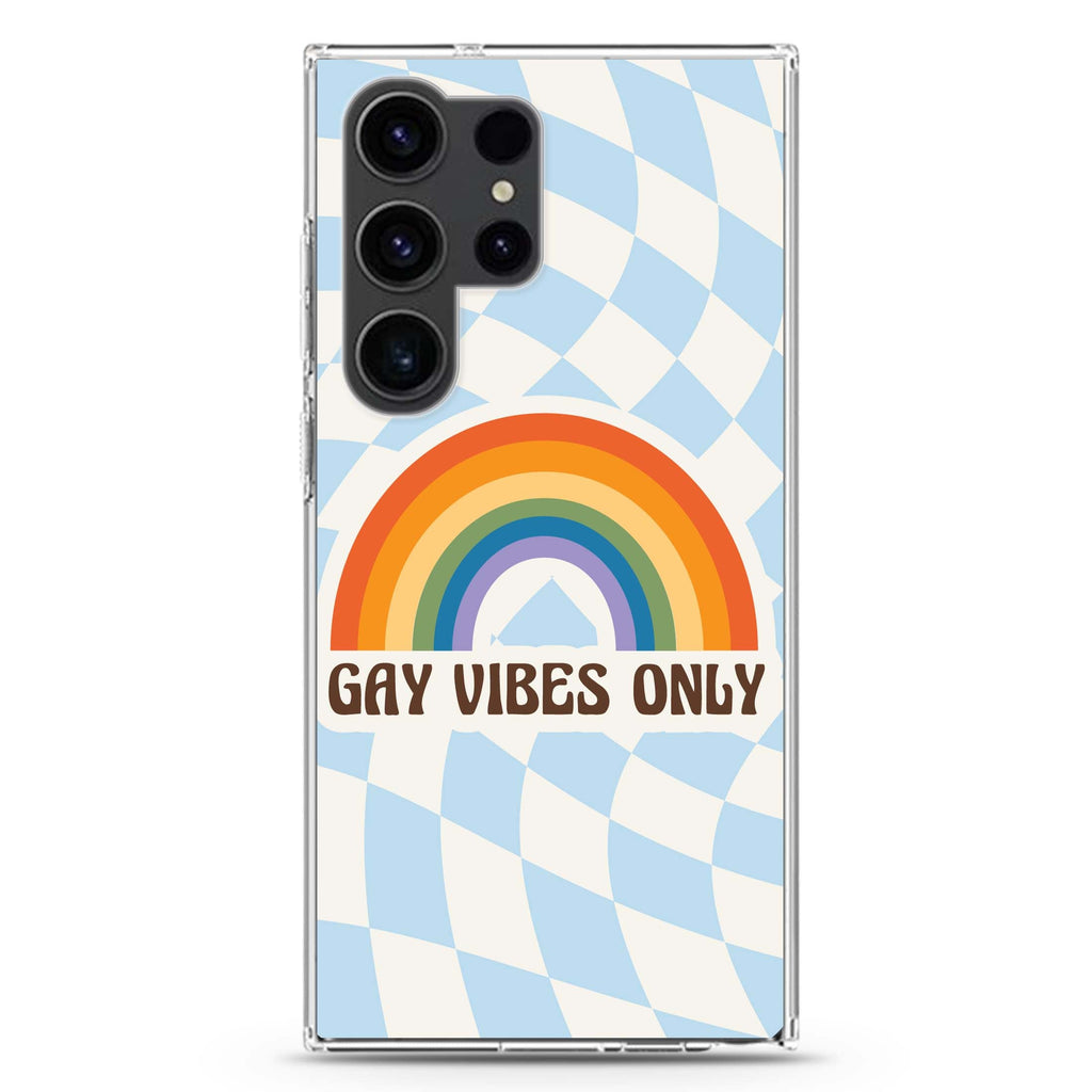 Gay Vibes Only Samsung Galaxy Ultra 透明保護殼，適用 S26/S25/S24/S23 Ultra，圖1