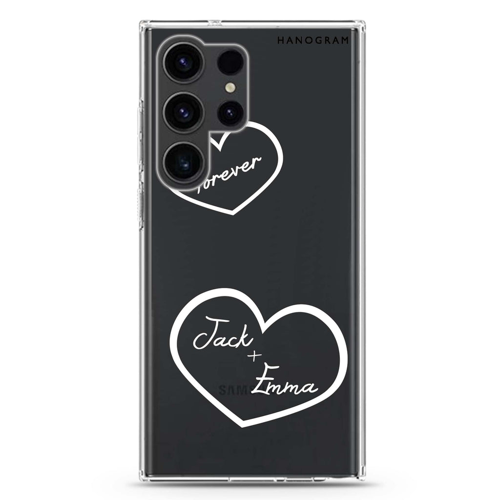Sweet Heart II Samsung Galaxy Ultra 可加名字透明保護殼，適用 S26/S25/S24/S23 Ultra，圖1