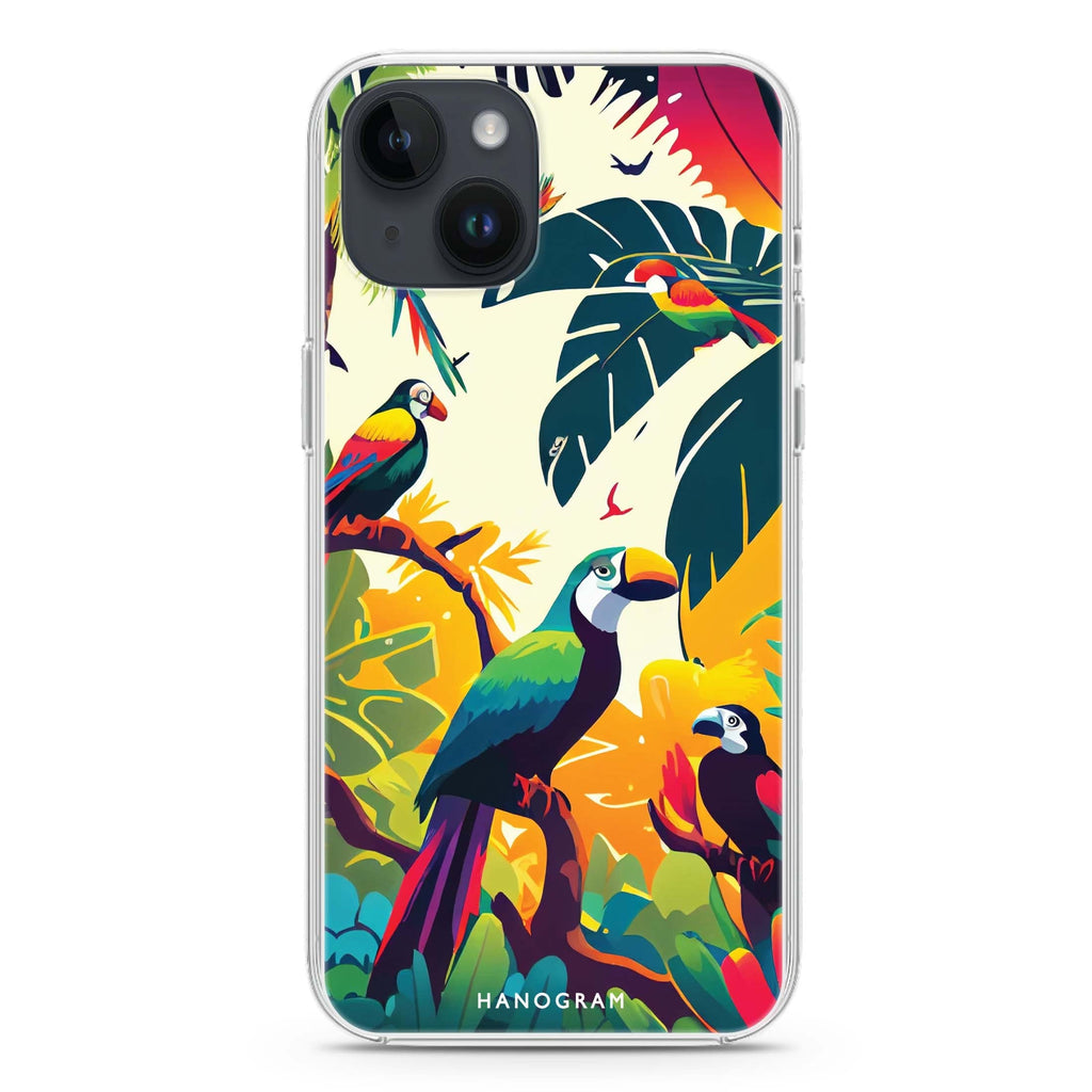 Tropical birds iPhone 14 水晶透明保護殼