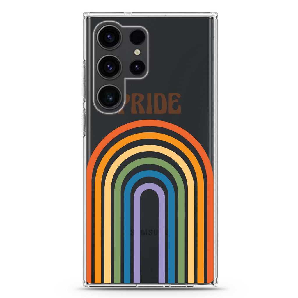Rainbow Pride Samsung Galaxy Ultra 透明保護殼，適用 S26/S25/S24/S23 Ultra，圖1