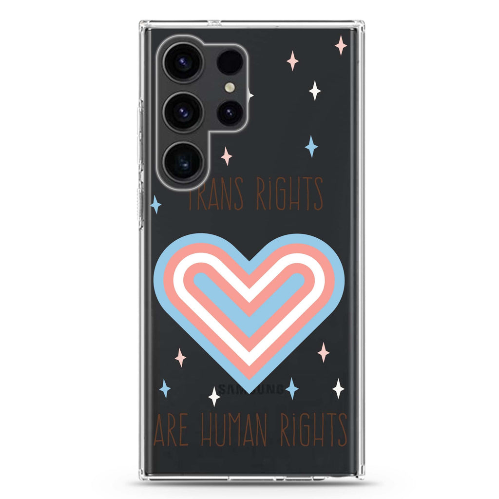 Human Rights Samsung Galaxy Ultra 透明保護殼，適用 S26/S25/S24/S23 Ultra，圖1