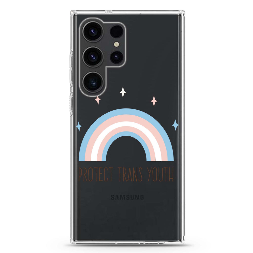 Protect Trans Youth Samsung Galaxy Ultra 透明保護殼，適用 S26/S25/S24/S23 Ultra，圖1