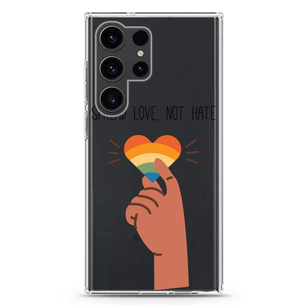 Spread Love Samsung Galaxy Ultra 透明保護殼，適用 S26/S25/S24/S23 Ultra，圖1