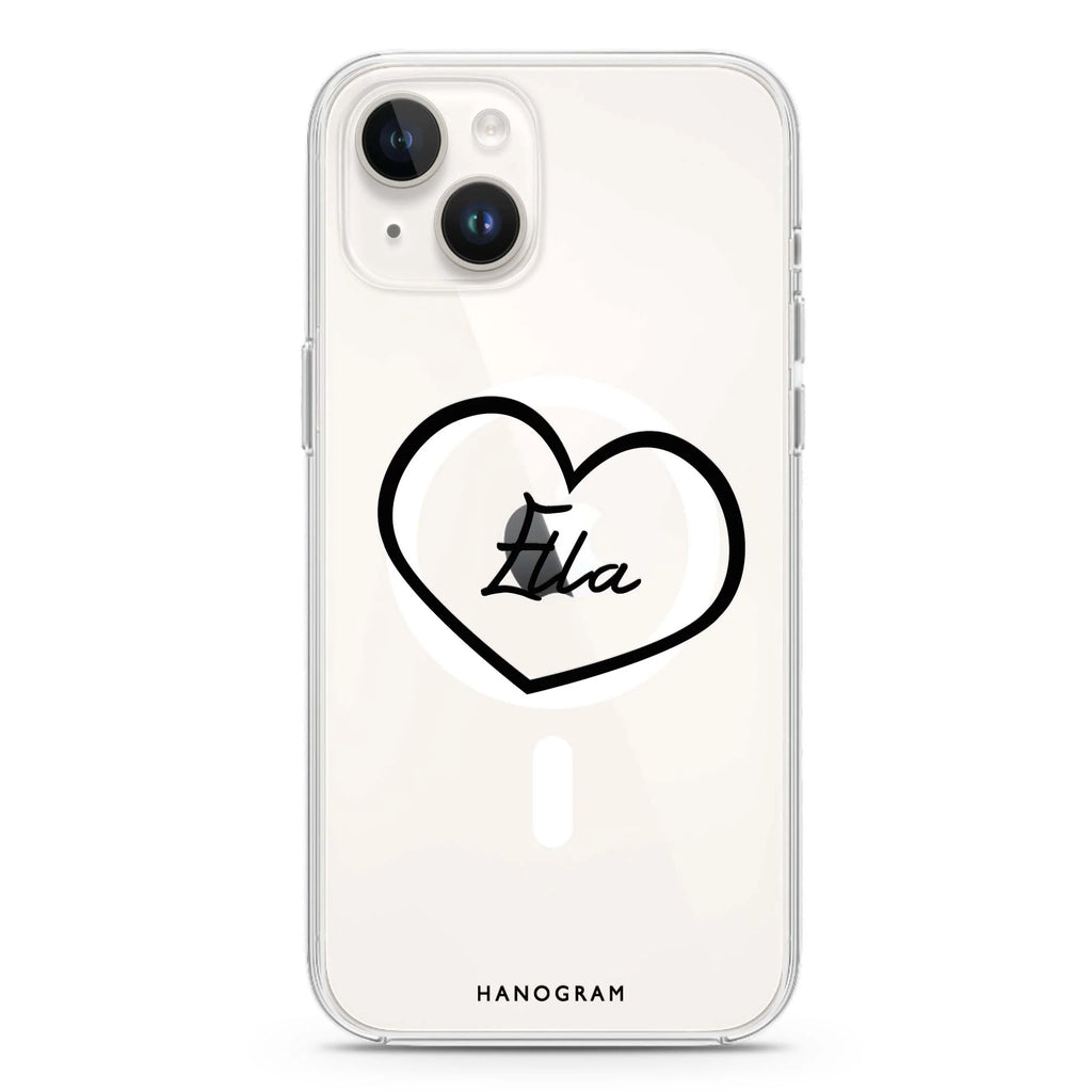 Sweet Heart iPhone 14 Plus Magsafe 兼容水晶透明保護殼