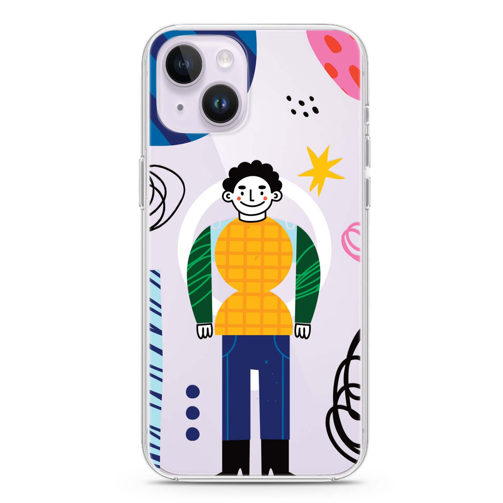 Abstract People iPhone 14 Magsafe 兼容水晶透明保護殼