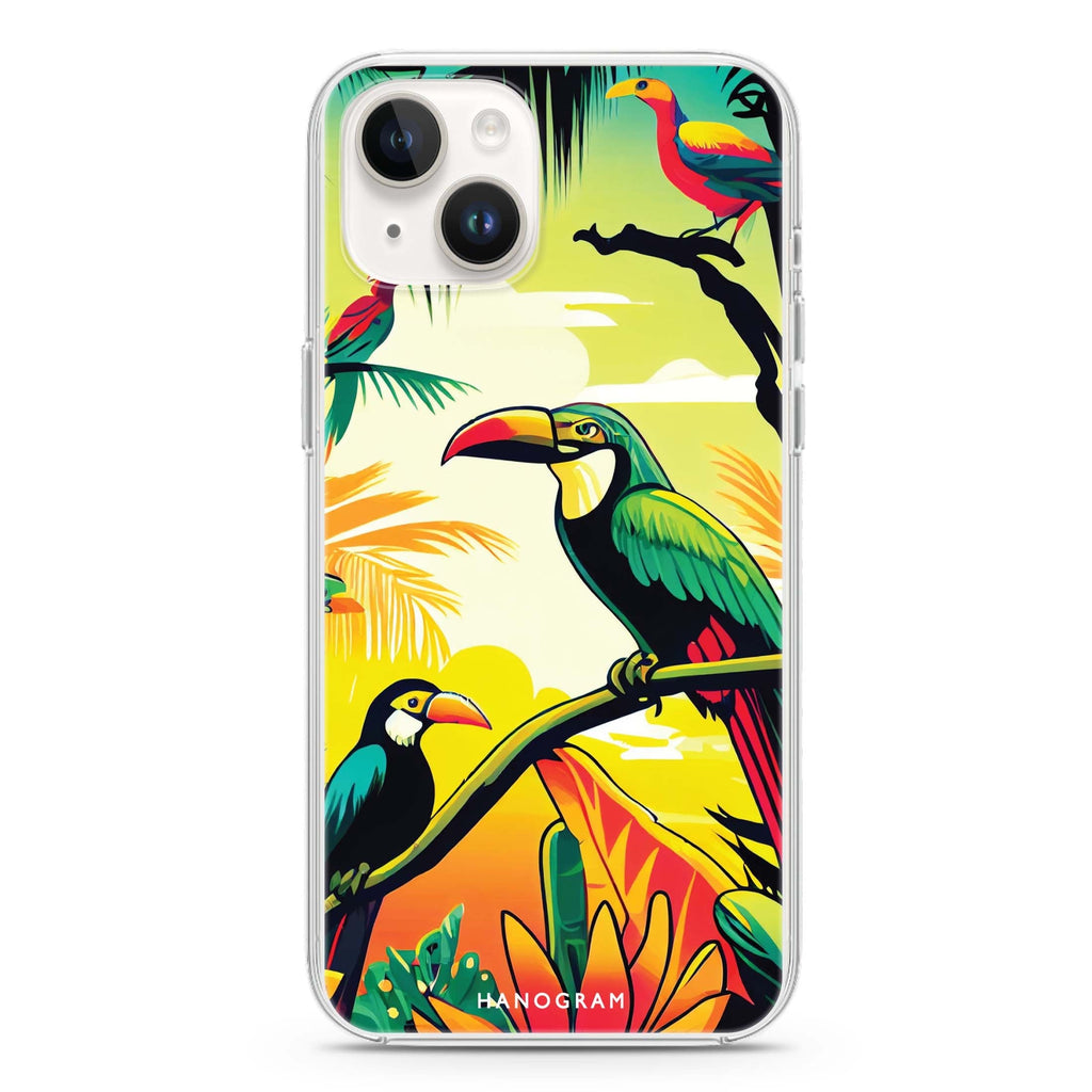 Tropical birds iPhone 14 水晶透明保護殼