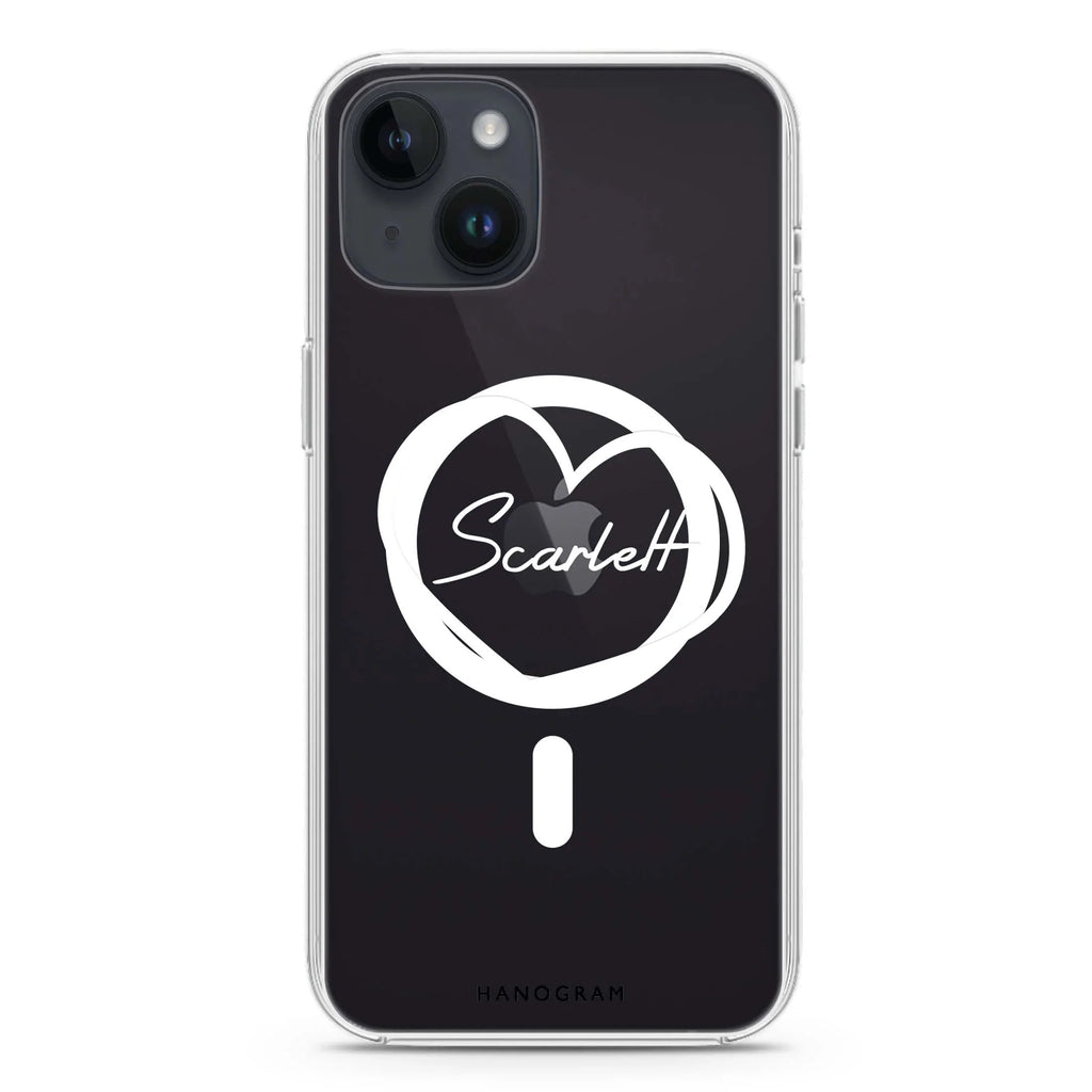 Sweet Heart iPhone 14 Magsafe 兼容水晶透明保護殼