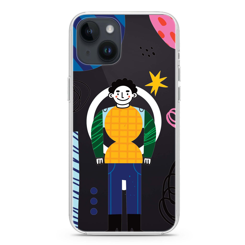 Abstract People iPhone 14 Plus Magsafe 兼容水晶透明保護殼