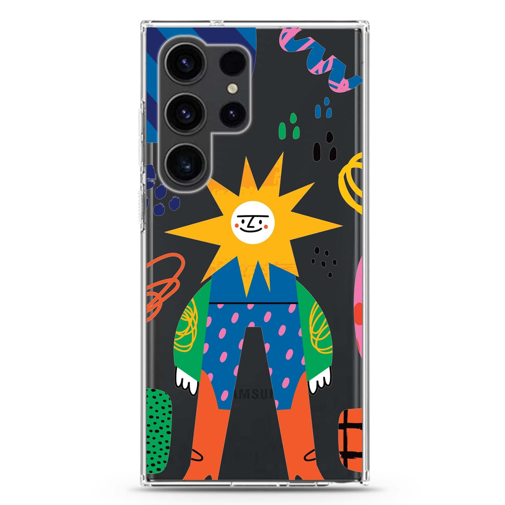 Abstract People Samsung Galaxy Ultra 透明保護殼，適用 S26/S25/S24/S23 Ultra，圖1
