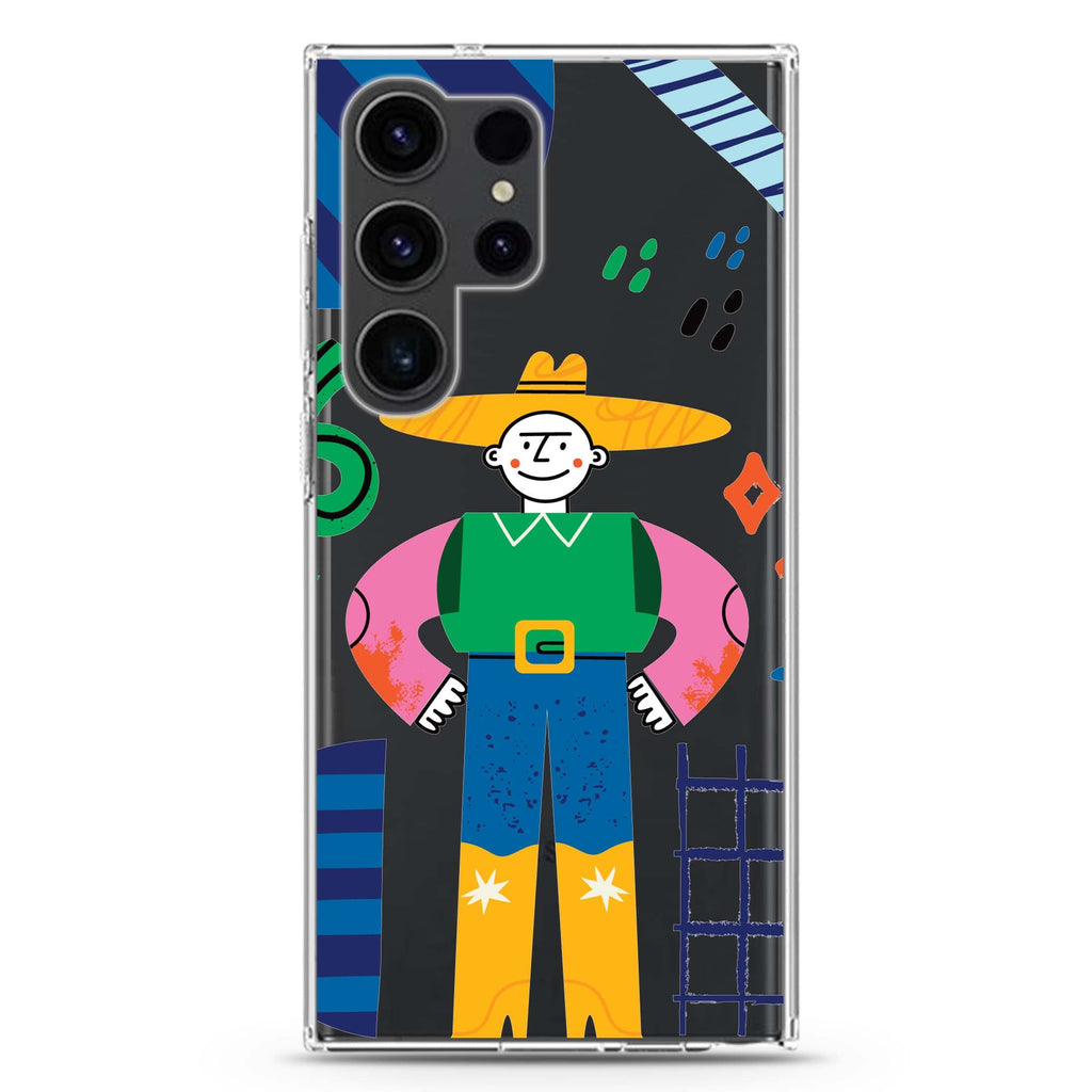 Abstract People Samsung Galaxy Ultra 透明保護殼，適用 S26/S25/S24/S23 Ultra，圖1