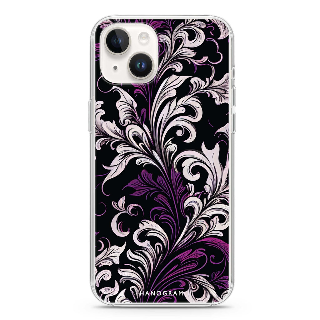 Floral iPhone 14 Plus Magsafe 兼容水晶透明保護殼