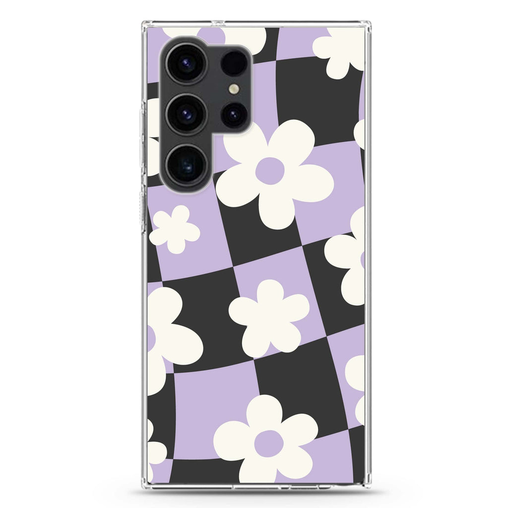 Flowers Pattern Samsung Galaxy Ultra 透明保護殼，適用 S26/S25/S24/S23 Ultra，圖1