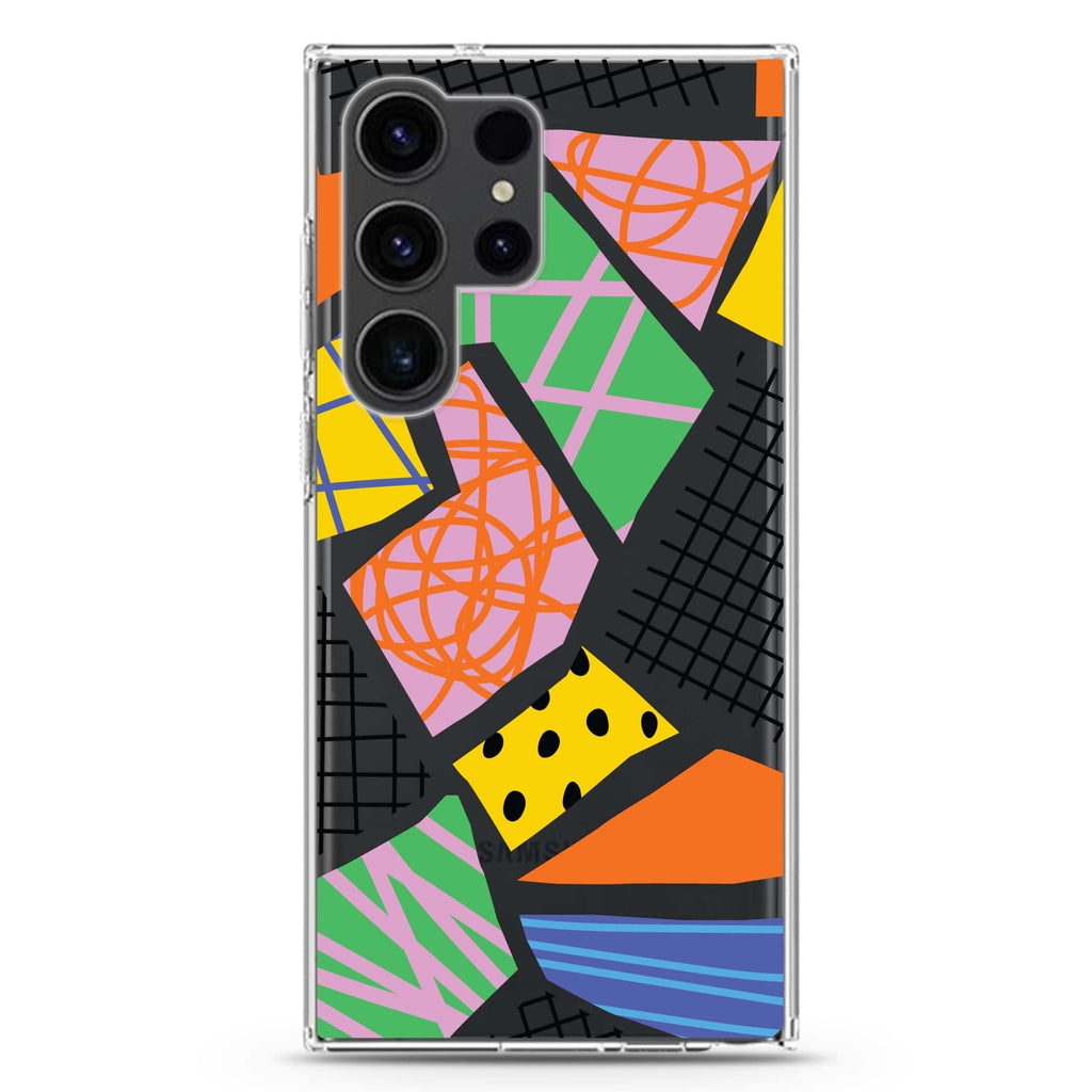 Flowers Pattern Samsung Galaxy Ultra 透明保護殼，適用 S26/S25/S24/S23 Ultra，圖1
