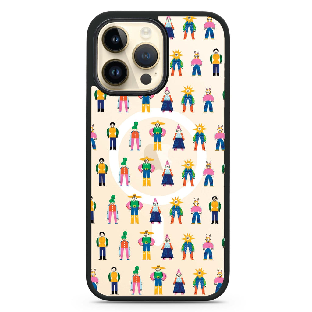 Abstract People Family Magsafe 兼容防衝擊保護殼