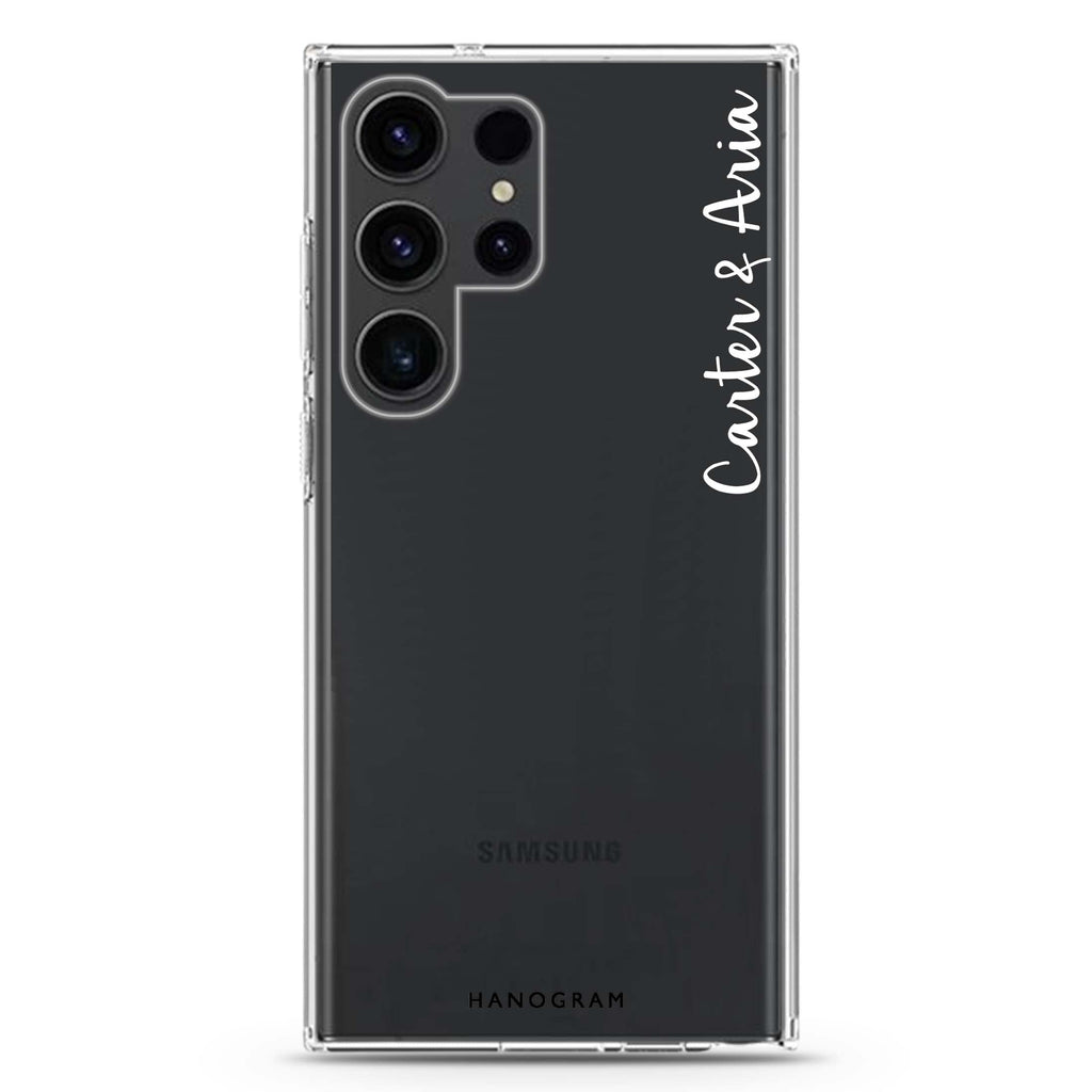 Me & You II Samsung Galaxy Ultra 可加名字透明保護殼，適用 S26/S25/S24/S23 Ultra，圖1
