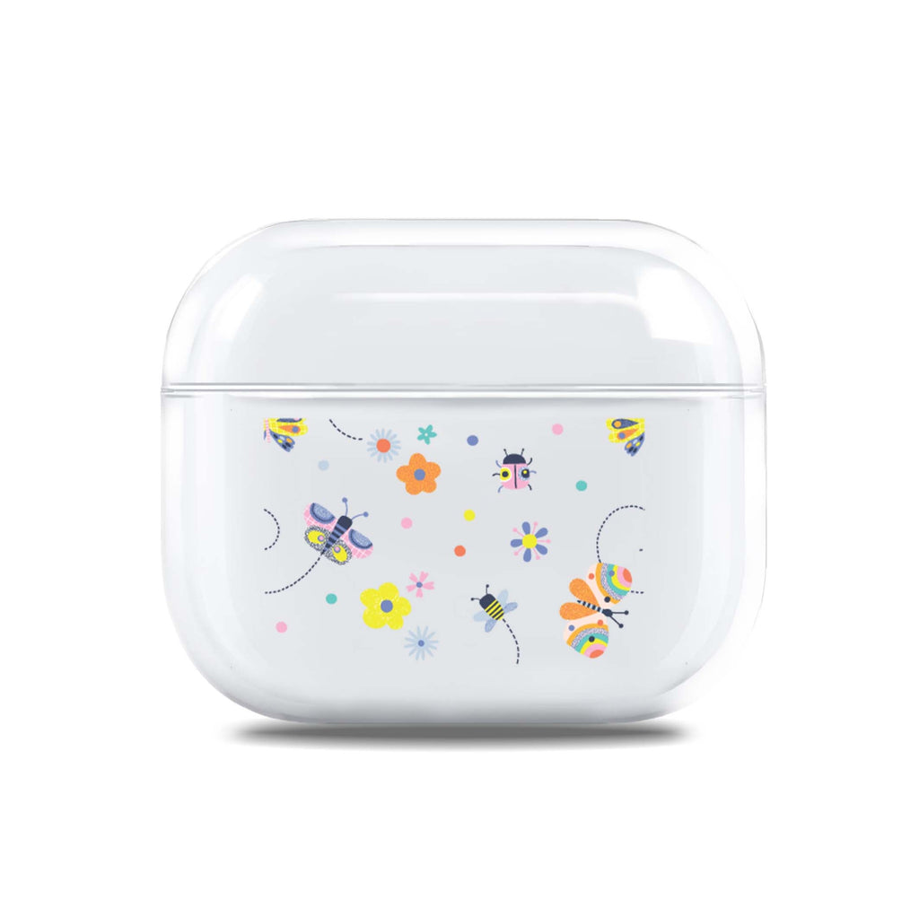 Cute Floral AirPods 透明保護殻