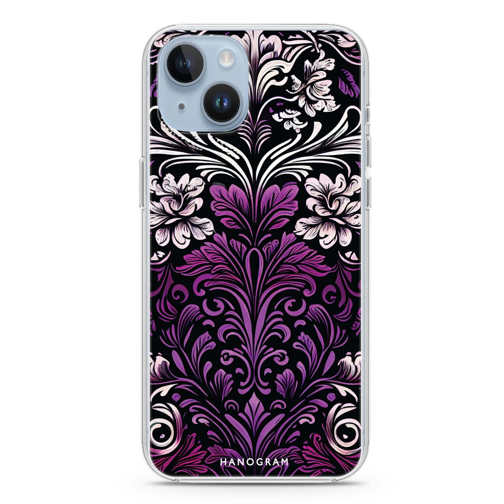Floral iPhone 14 Magsafe 兼容水晶透明保護殼