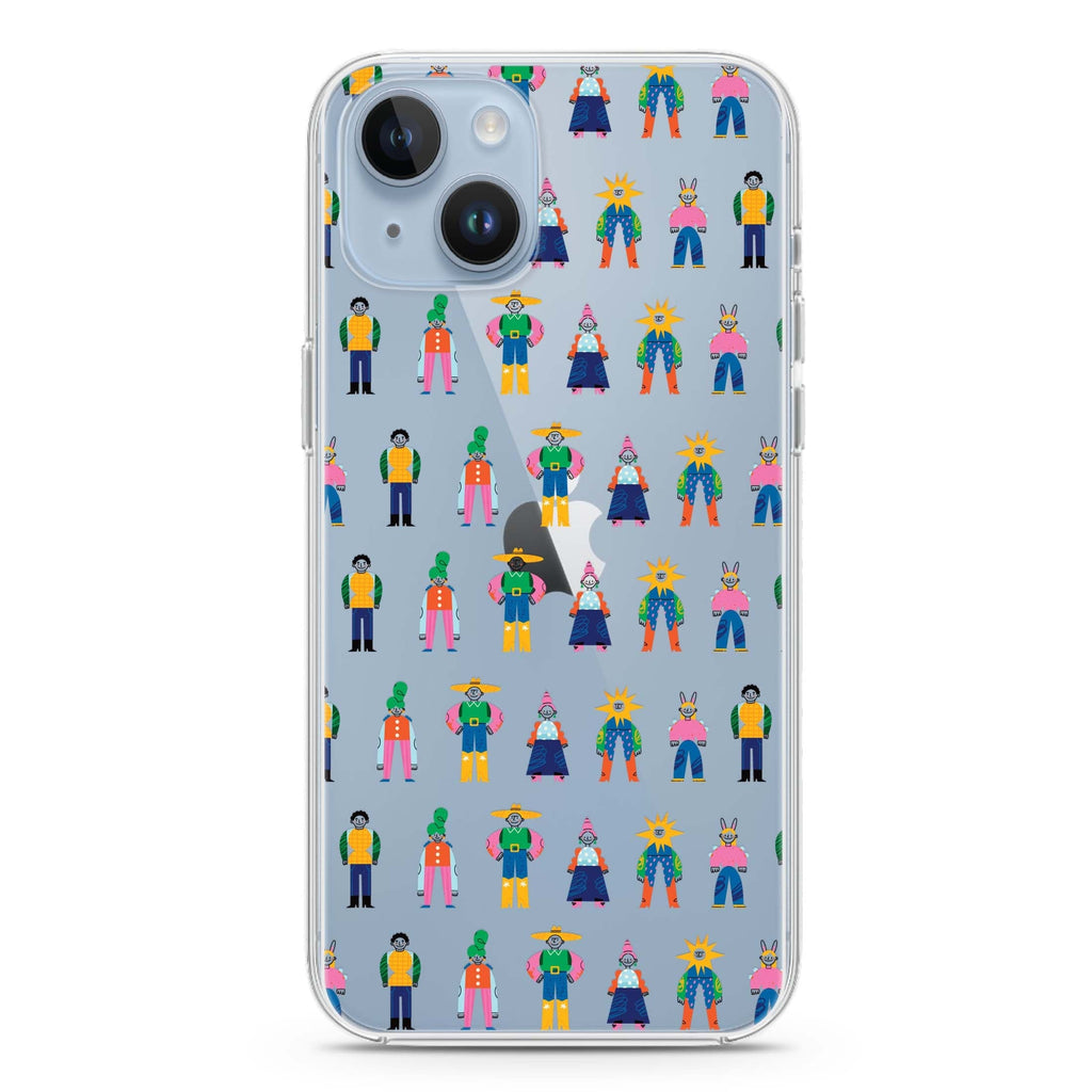 Abstract People Family iPhone 14 水晶透明保護殼