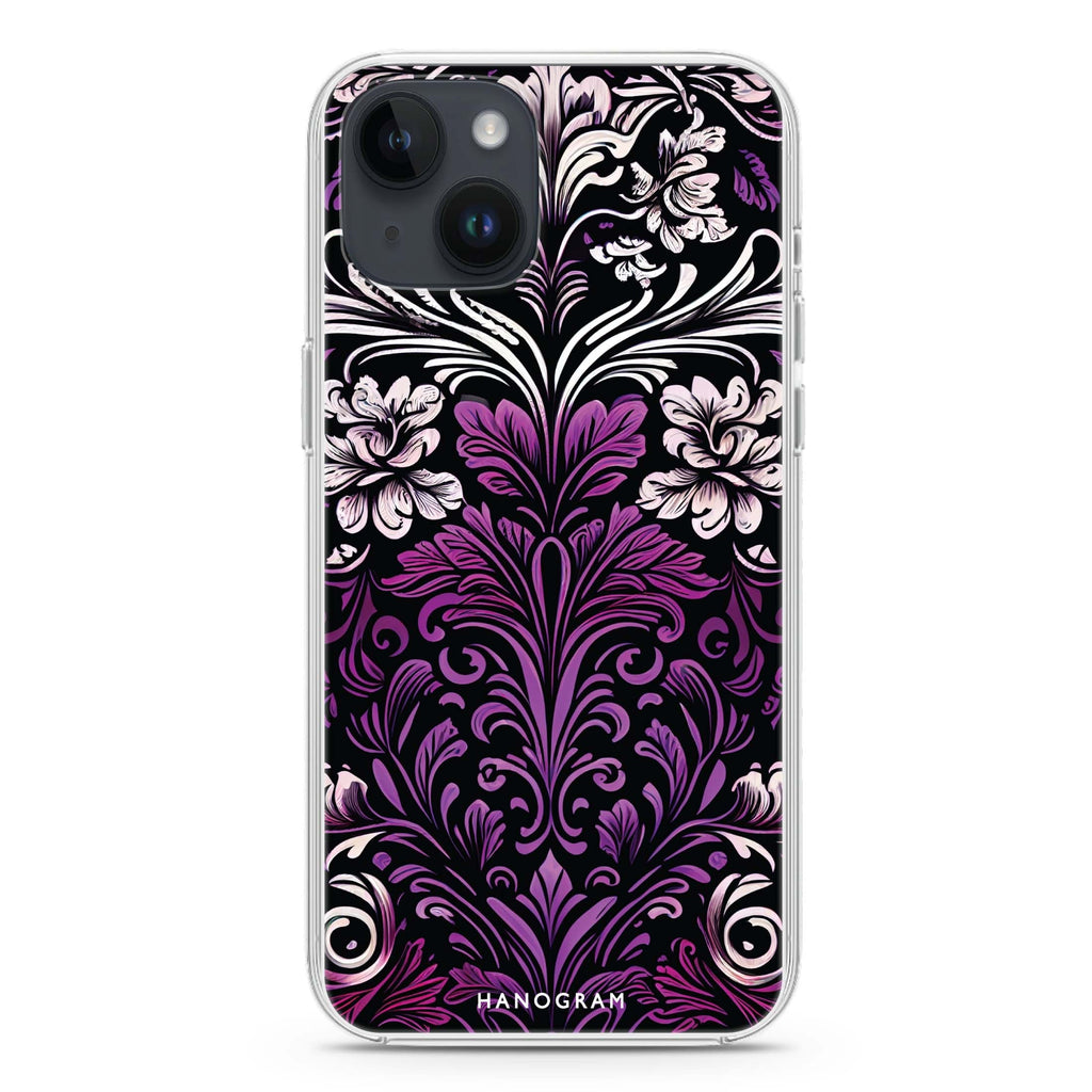 Floral iPhone 14 Plus Magsafe 兼容水晶透明保護殼