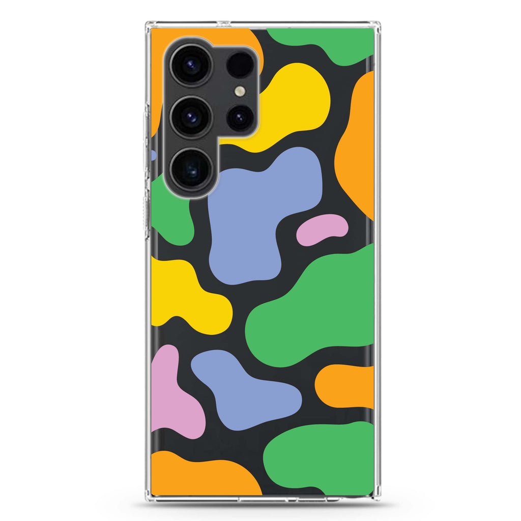 Abstract Doodles Samsung Galaxy Ultra 透明保護殼，適用 S26/S25/S24/S23 Ultra，圖1