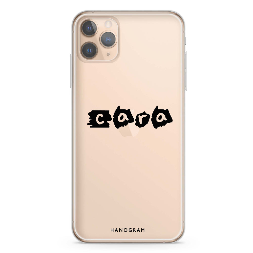 Sticker Custom Name iPhone 11 Pro Max 水晶透明保護殼