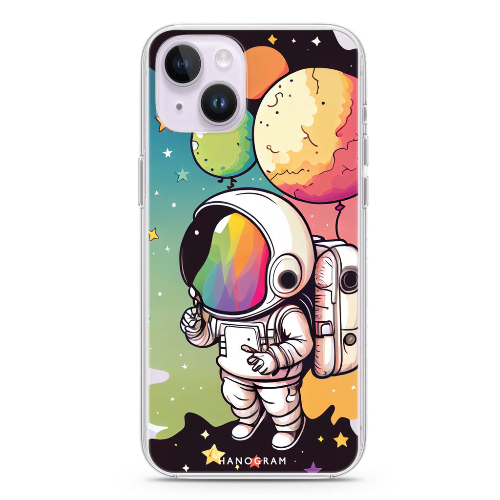 Astronauts iPhone 14 Plus Magsafe 兼容水晶透明保護殼