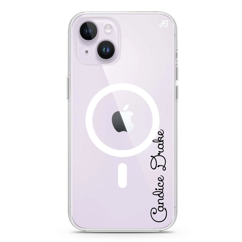 Delicacy Custom Name iPhone 14 Plus Magsafe 兼容水晶透明保護殼