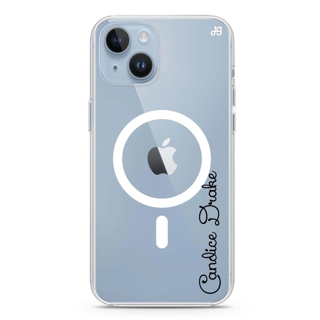 Delicacy Custom Name iPhone 14 Magsafe 兼容水晶透明保護殼
