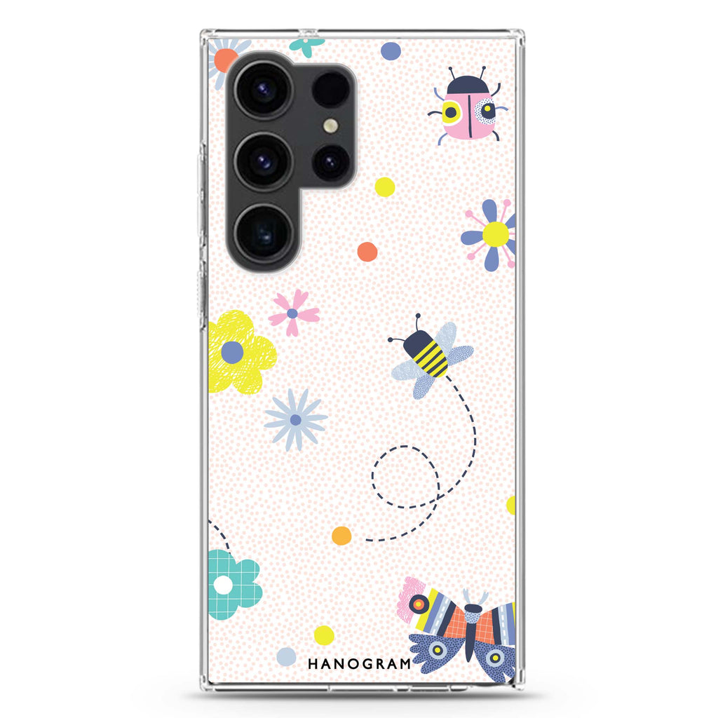 Cute Floral Samsung Galaxy Ultra 透明保護殼，適用 S26/S25/S24/S23 Ultra，圖1