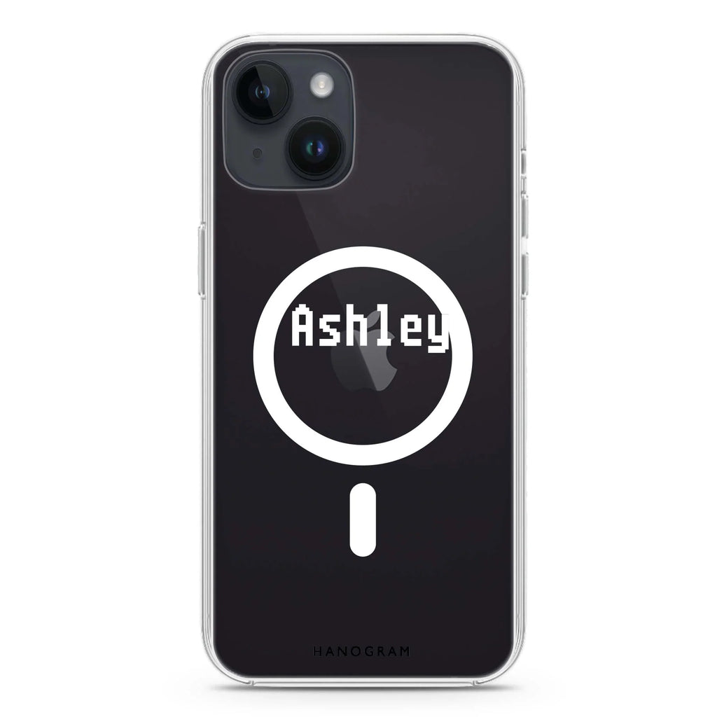 Pixel Custom Name iPhone 14 Magsafe 兼容水晶透明保護殼